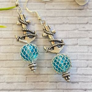 3/$25 Silver Anchor Earrings